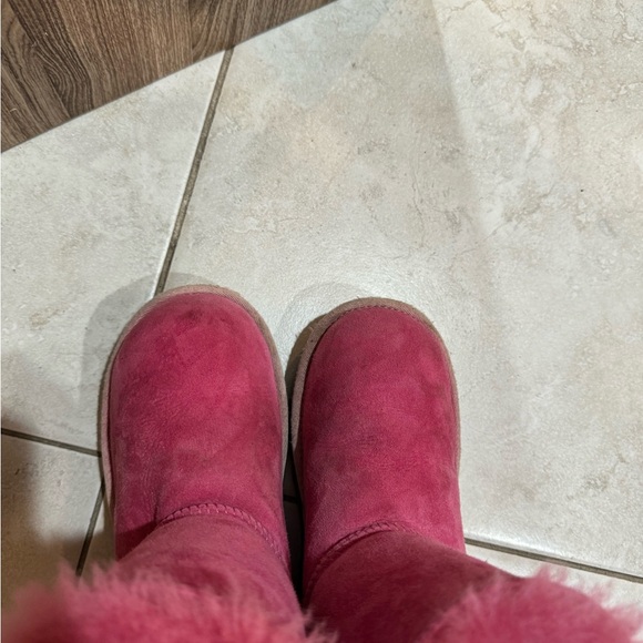 UGG Girls Bailey Bow II 1017394K Pink Round Toe Snow Boots - Size 3 - Picture 6 of 9